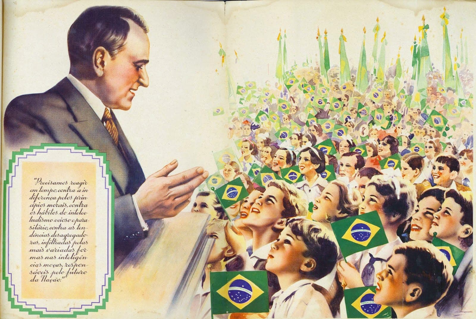 Cartaz de propaganda do Estado Novo dirigido à juventude · Unknown author Unknown author · circa 1940
