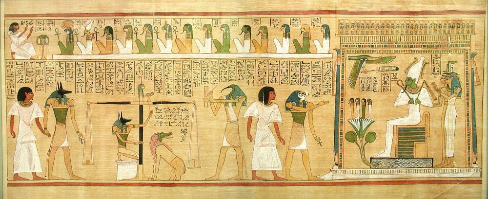 A pesagem do coração, no Livro dos Mortos do escriba Hunefer, XIX dinastia · Hunefer · 1275 BC