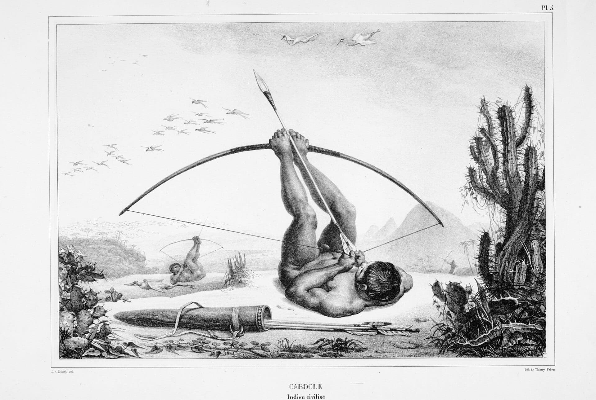 “Caboclo, índio civilizado”, por Debret, 1834 · Jean Baptiste Debret · 1834