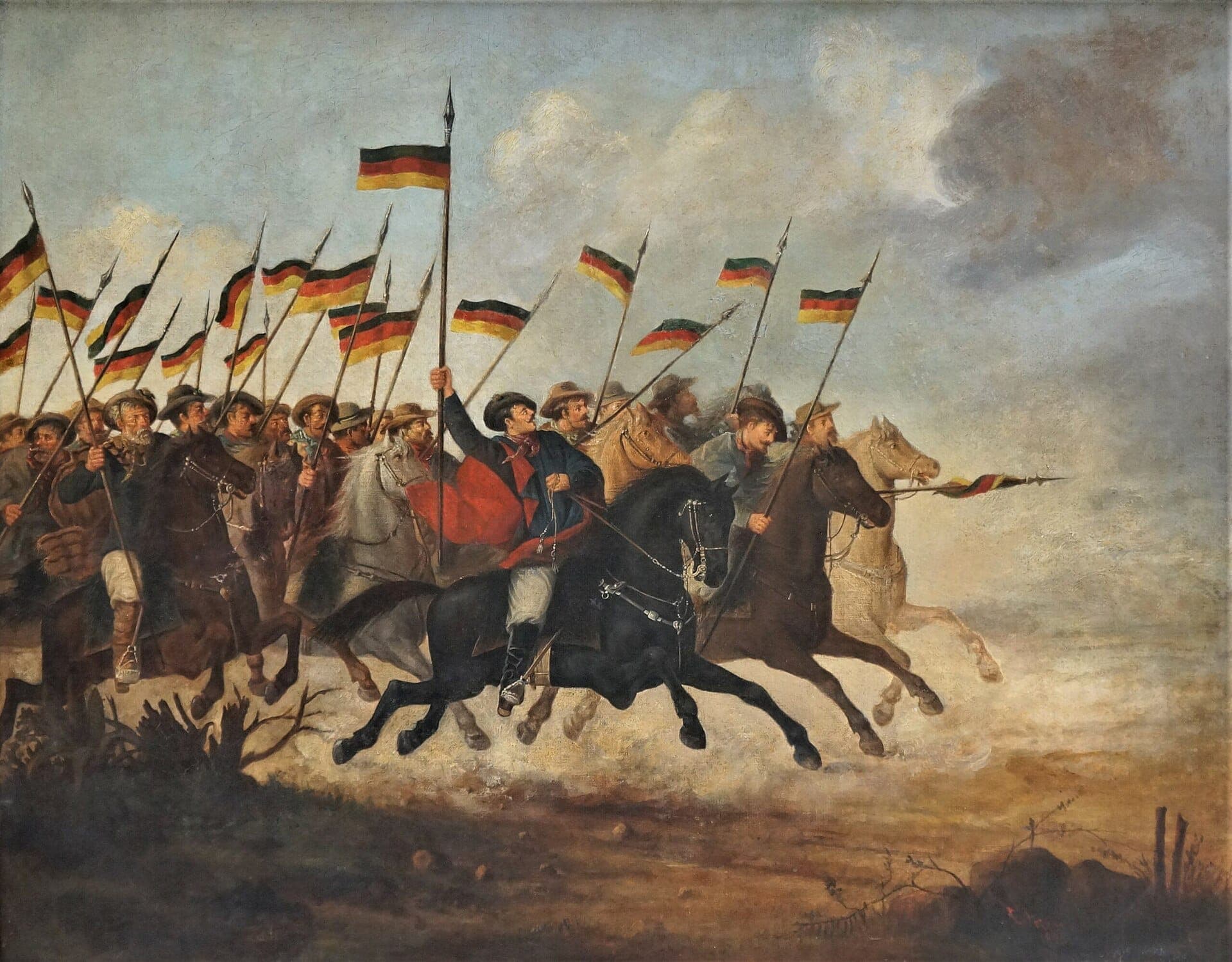 Carga de cavalaria farroupilha, por Guilherme Litran · Guilherme Litran · 1893