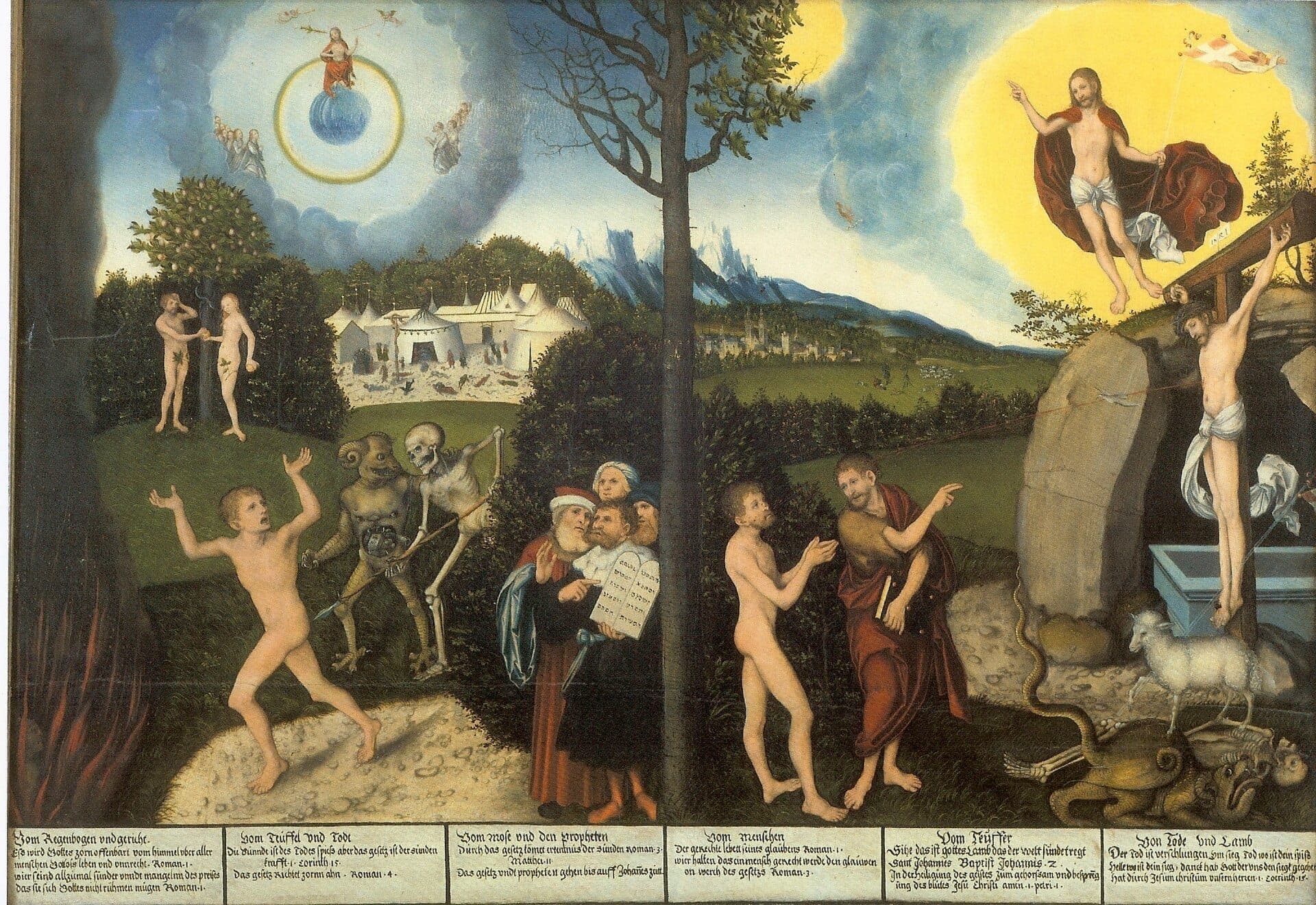 Lei e Graça, de Lucas Cranach, o Velho, 1529 · Lucas Cranach the Elder · 1529