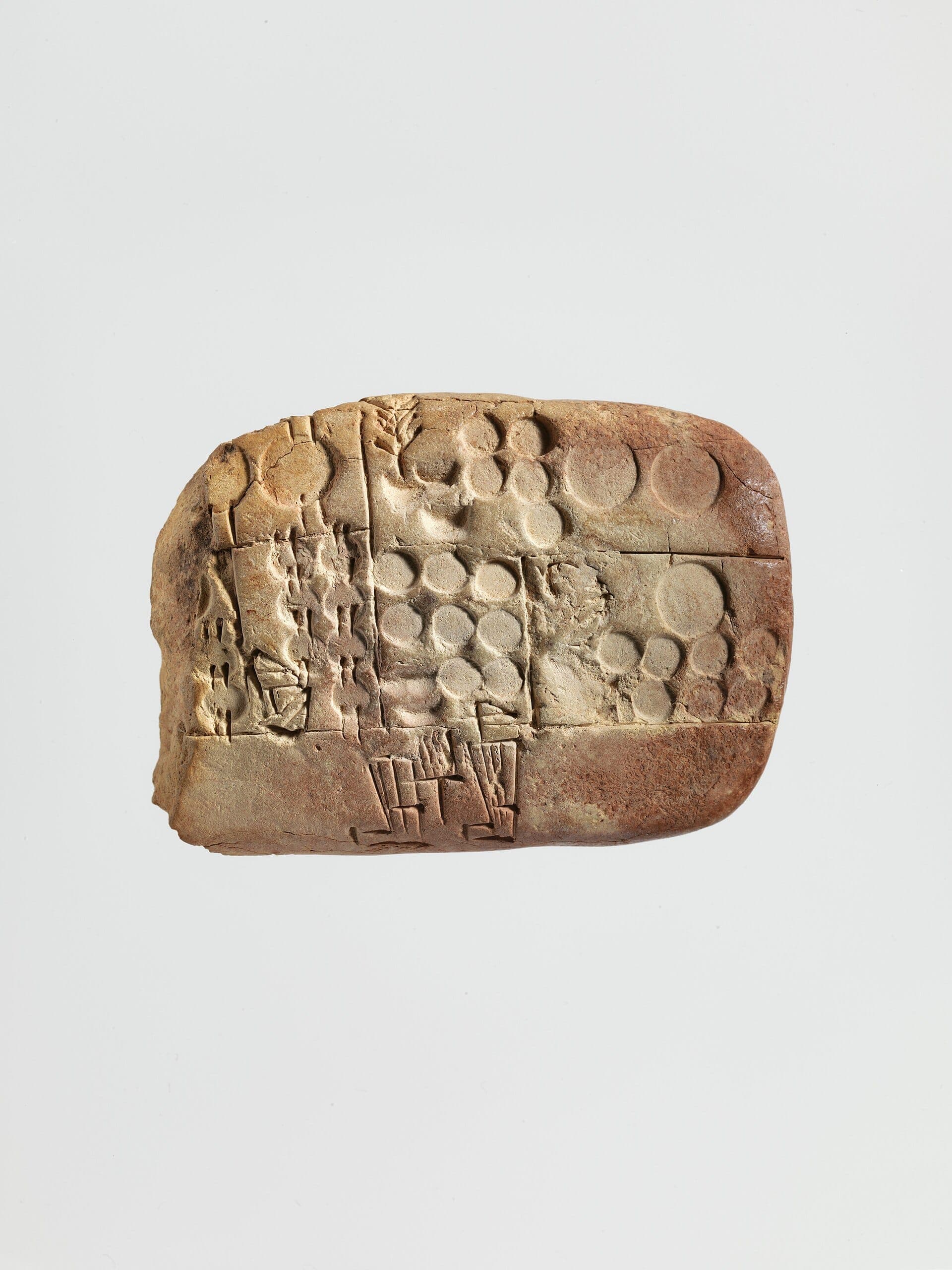 Tabuleta suméria de contabilidade, c. 3100-2900 a.C. · autoria não identificada · circa 3100