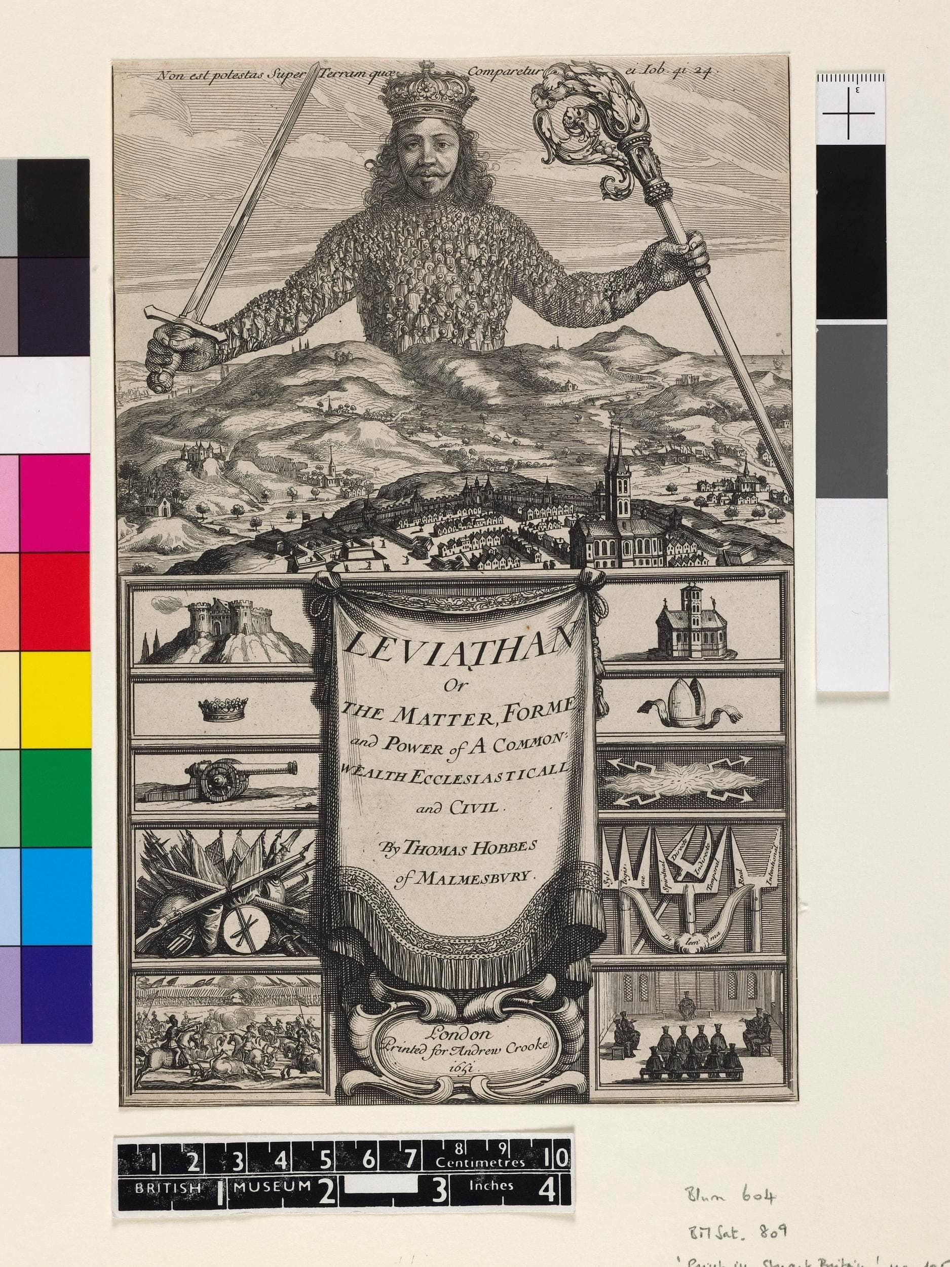 Frontispício do Leviatã, de Thomas Hobbes, gravura de Abraham Bosse, 1651 · Abraham Bosse · 1651