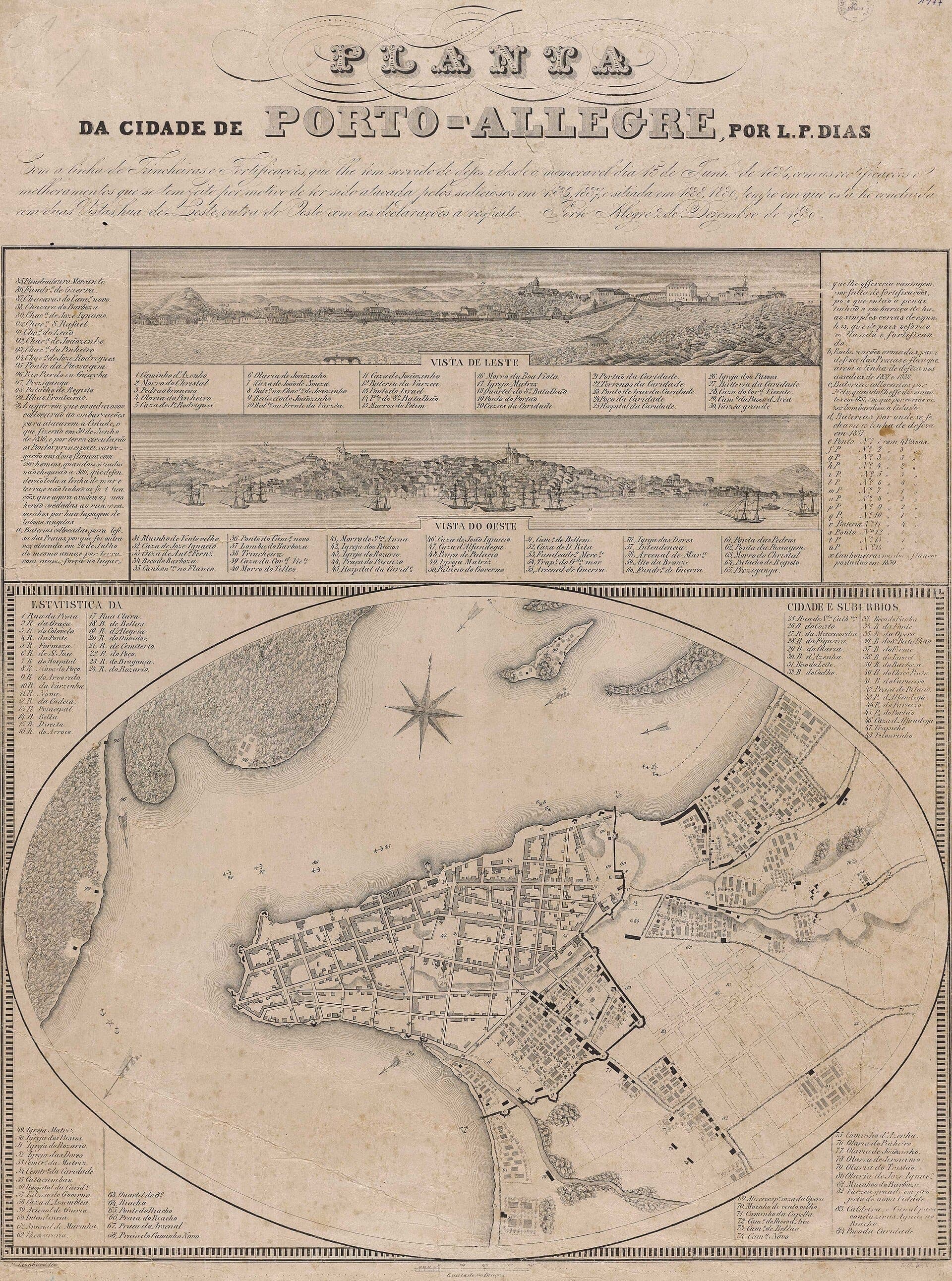 Porto Alegre e suas trincheiras, 1839 · L. P. Dias · 1839