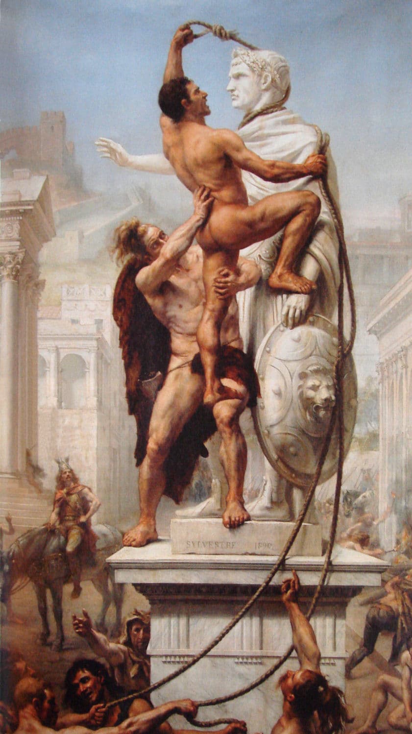 O saque de Roma pelos visigodos em 410, de Joseph-Noël Sylvestre, 1890 · Joseph-Noël Sylvestre · 1890