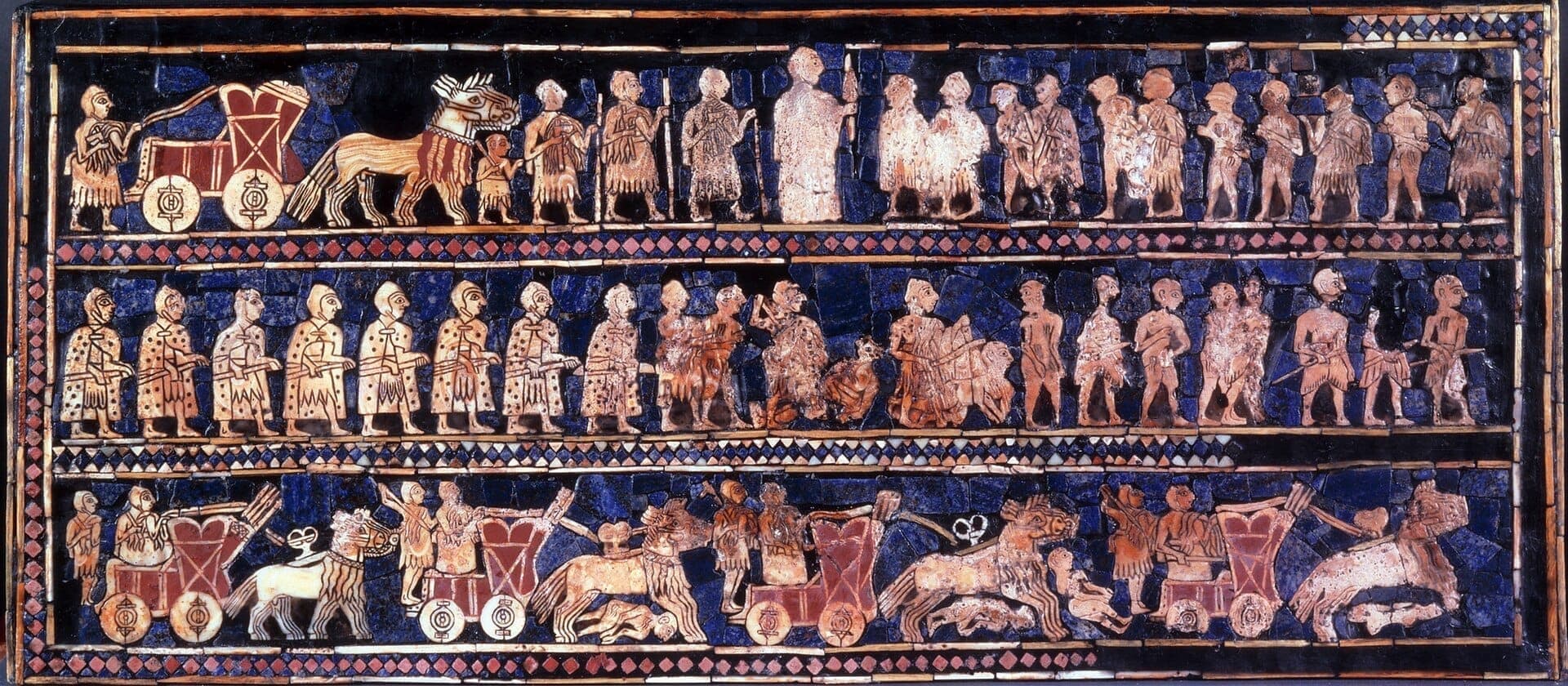 Estandarte de Ur, painel da guerra, séc. 26 a.C. · Unknown author Unknown author · circa 2600