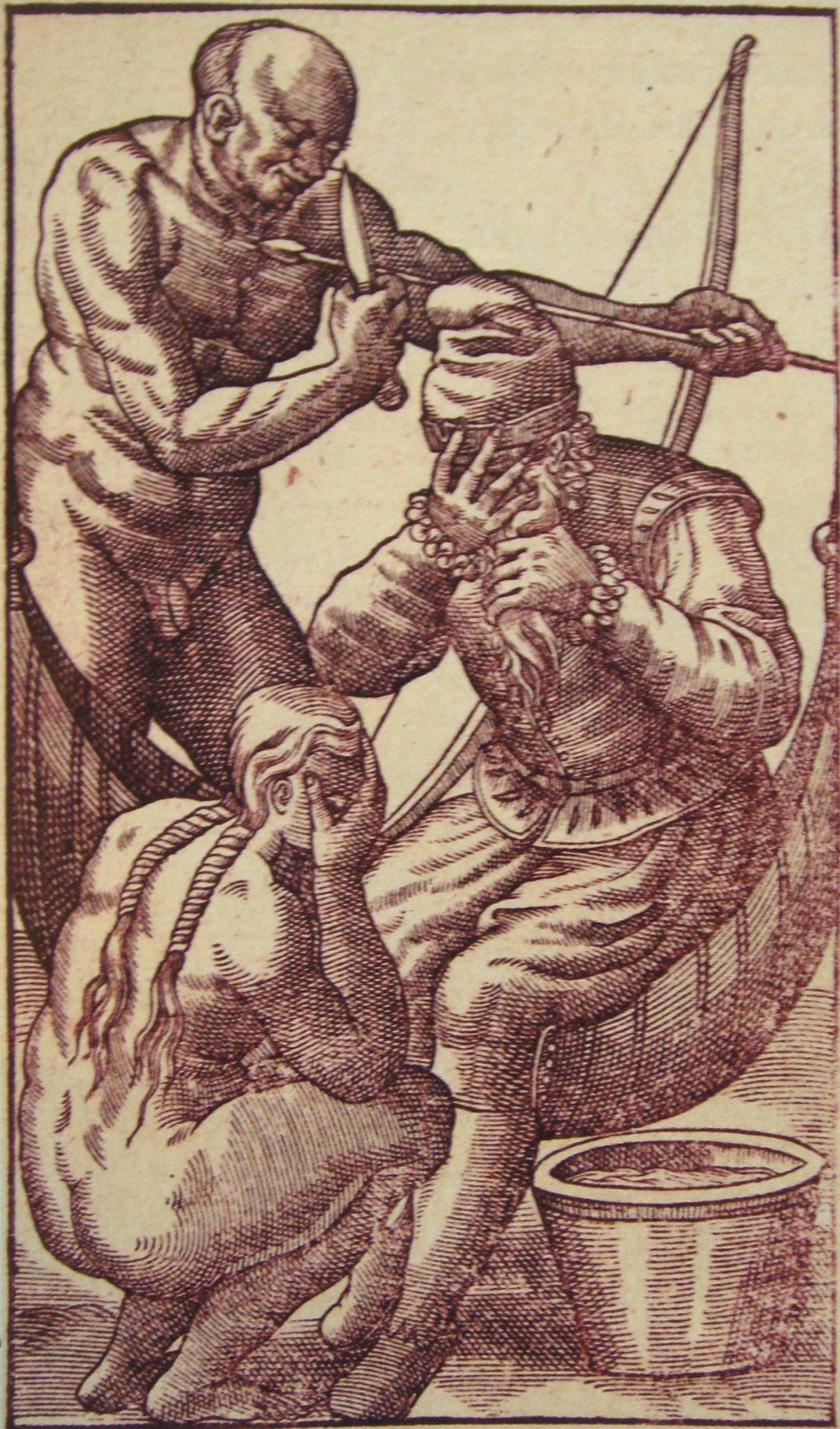 A saudação lacrimosa, na edição de 1580 de Léry · Jean de Léry · 1580