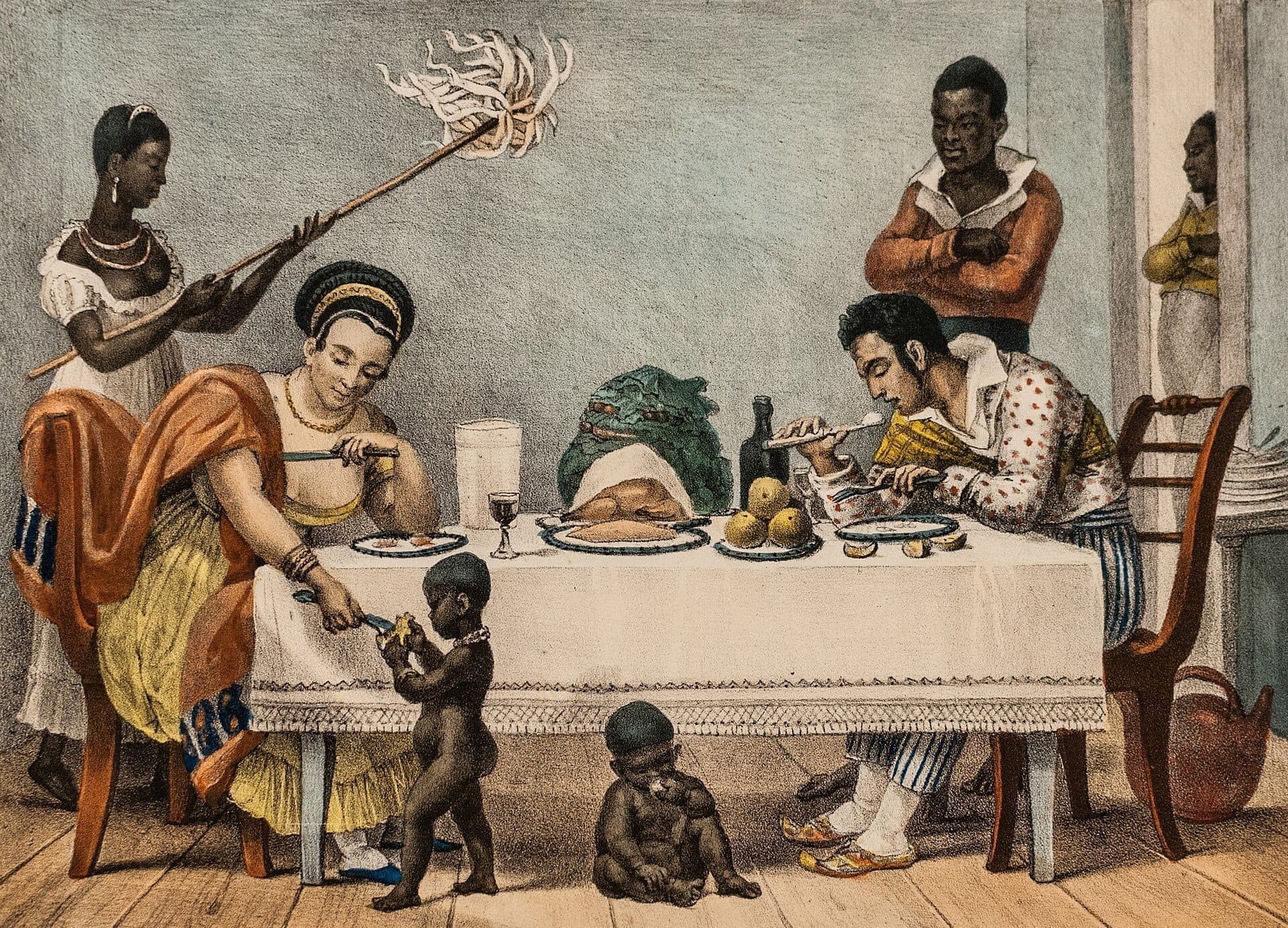 O jantar, numa casa do Rio de Janeiro · Jean-Baptiste Debret · before 1830