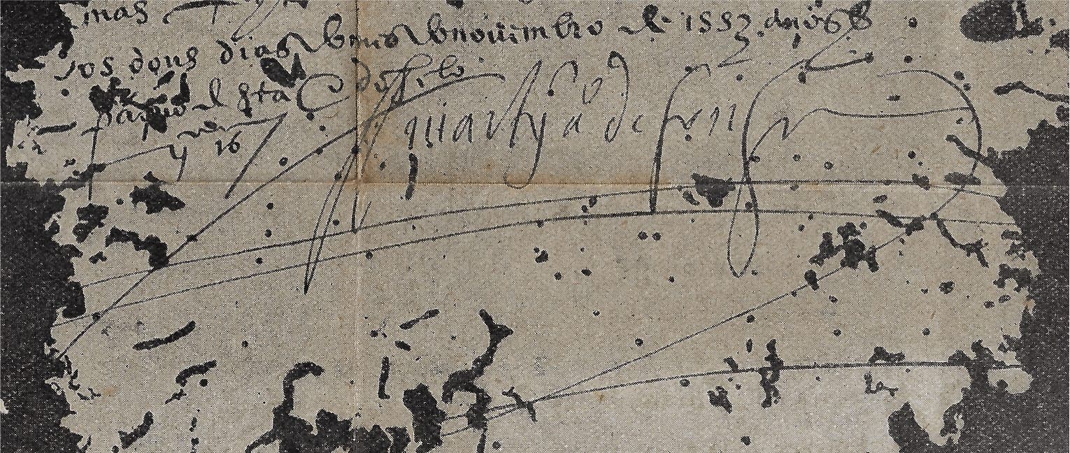 Assinatura de Martim Afonso de Sousa, 1553 · Martim Afonso de Sousa · 1553