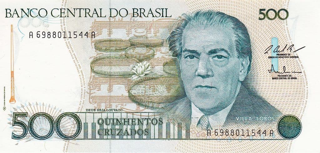 Quinhentos cruzados, ainda em 1986 · Casa da Moeda do Brasil · 1986-10