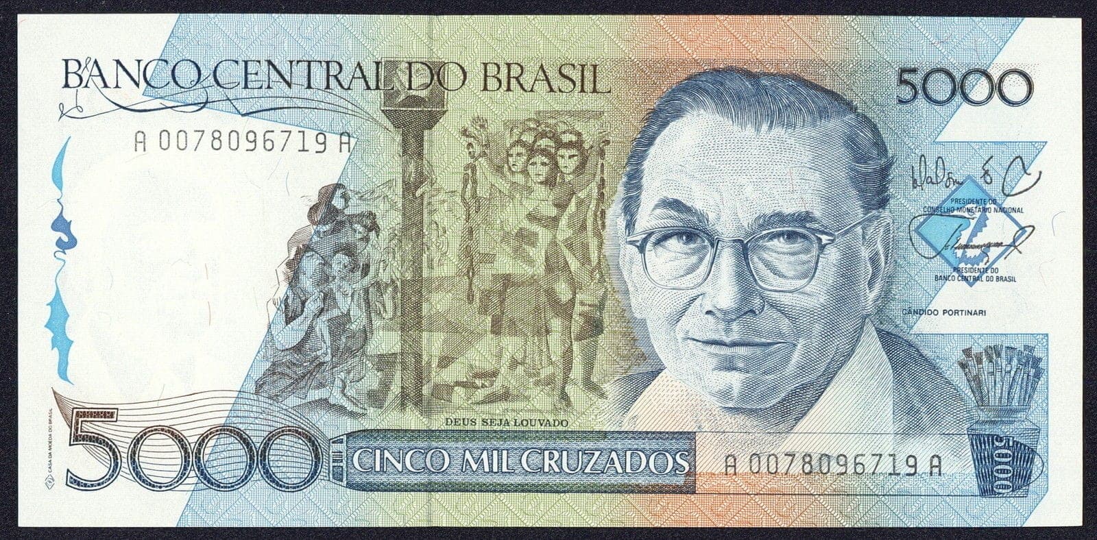 Cinco mil cruzados, em 1988 · Casa da Moeda do Brasil · 1988