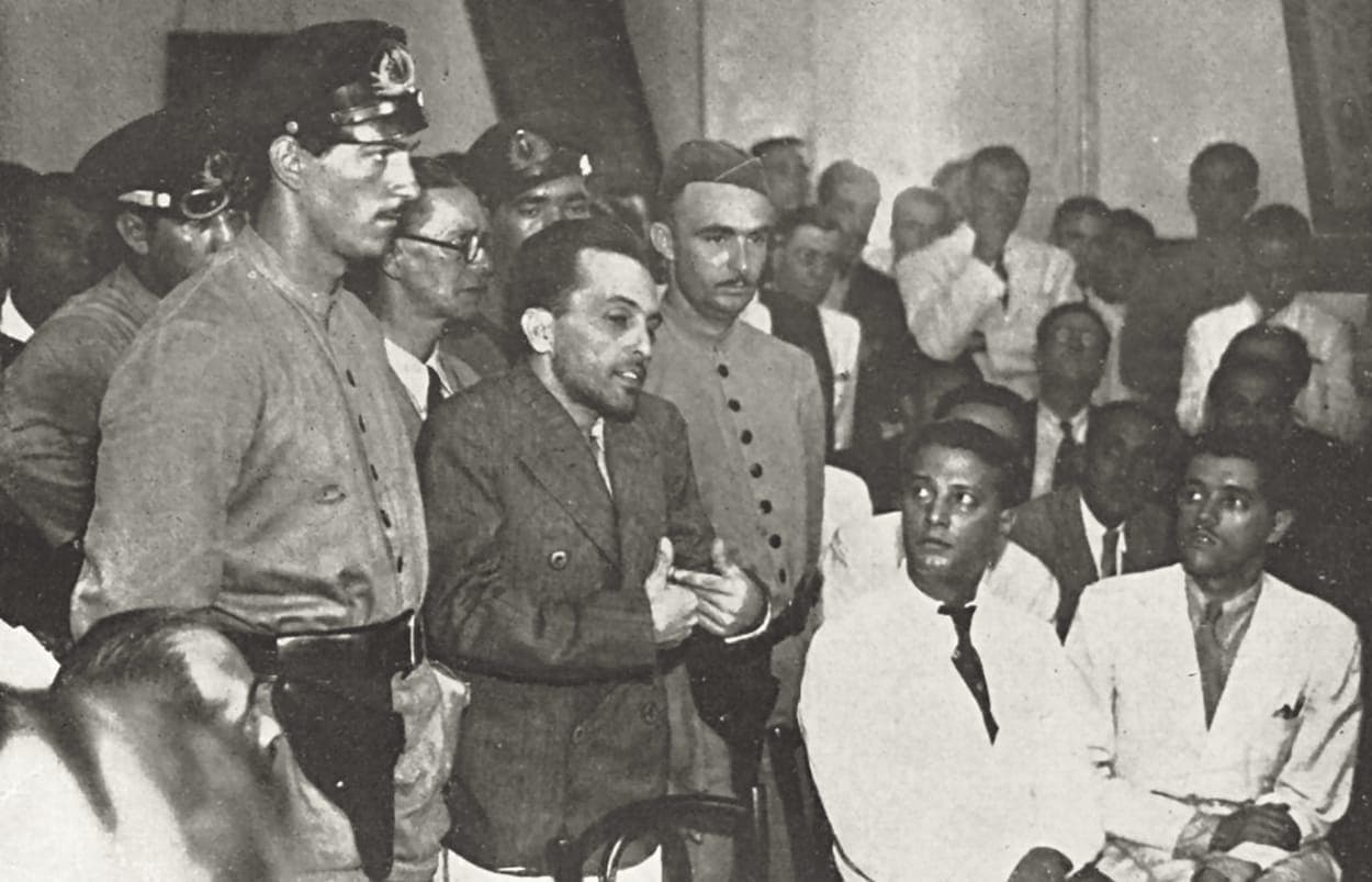 Luís Carlos Prestes julgado pelo Tribunal de Segurança Nacional · Unknown author Unknown author · Taken on 6 March 1937