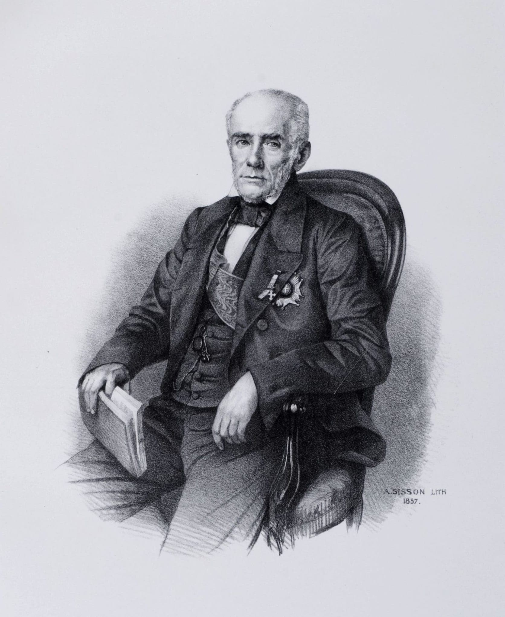 O Marquês de Olinda, em litografia de Sisson · Sébastien Auguste Sisson (1824-1893) · 1857