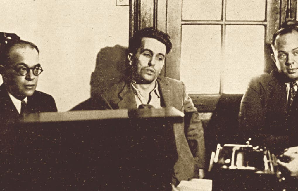 Prestes depõe na delegacia após a prisão, março de 1936 · Unknown author Unknown author · 1936-03-14