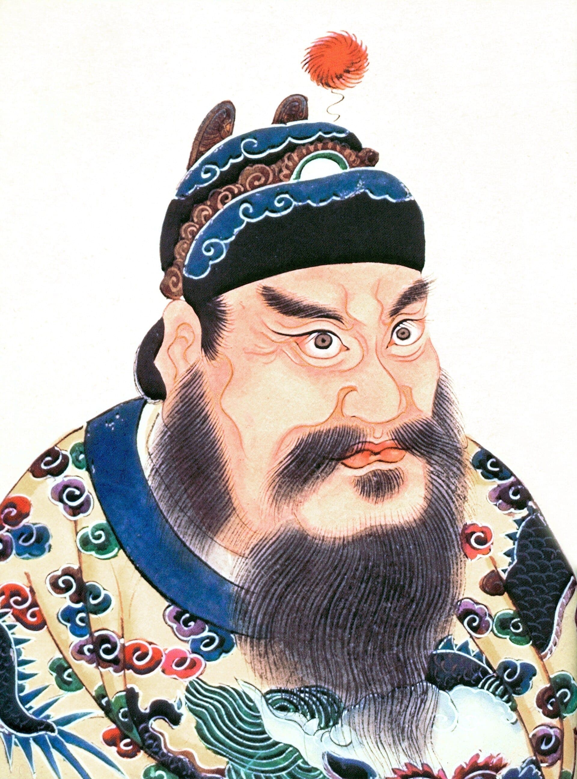 Qin Shi Huangdi em retrato imaginado de um álbum de imperadores do século XVIII · Unknown (18??–18??) · 18 th century