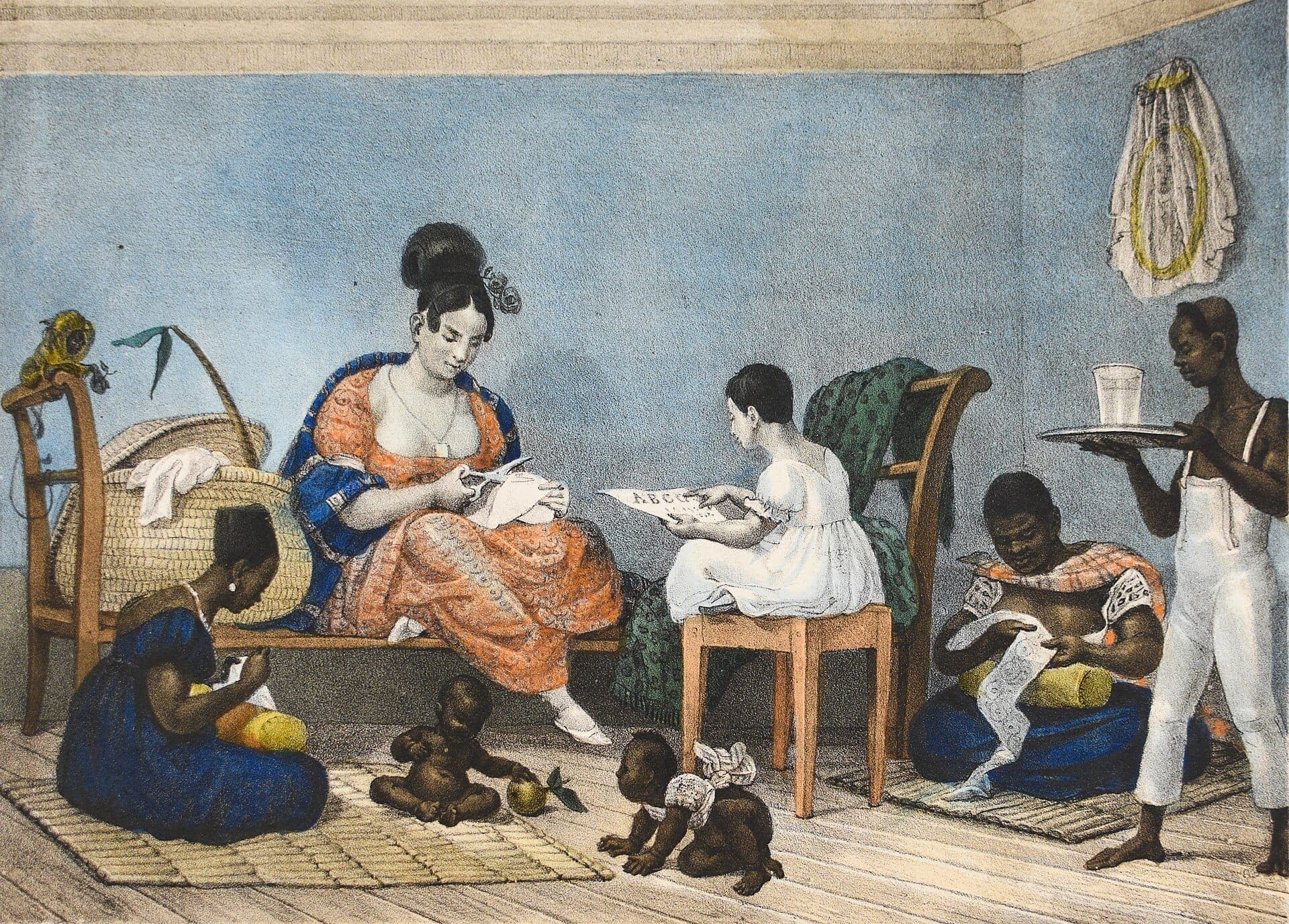 Interior de uma casa de fortuna comum · Jean-Baptiste Debret · before 1823