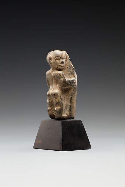 Kohl Tube Held by a Dwarf · ca. 1717–1550 BC · Steatite